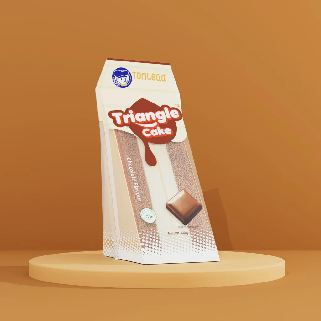 Triangle cake (chocolate flavor)